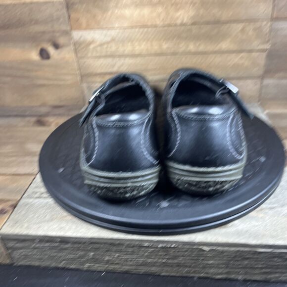 Keen Womens Size 8.5 Black Leather Slip On Mary Jane Ballet Flat Driving Shoes - Picture 4 of 10